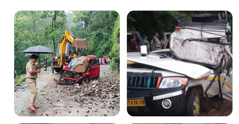 उत्तराखंड में बारिश बनी कहर: सड़कों पर भारी भूस्खलन, वाहनों में पत्थर गिरने से दो लोगों की की मौत, कई वाहन क्षतिग्रस्त