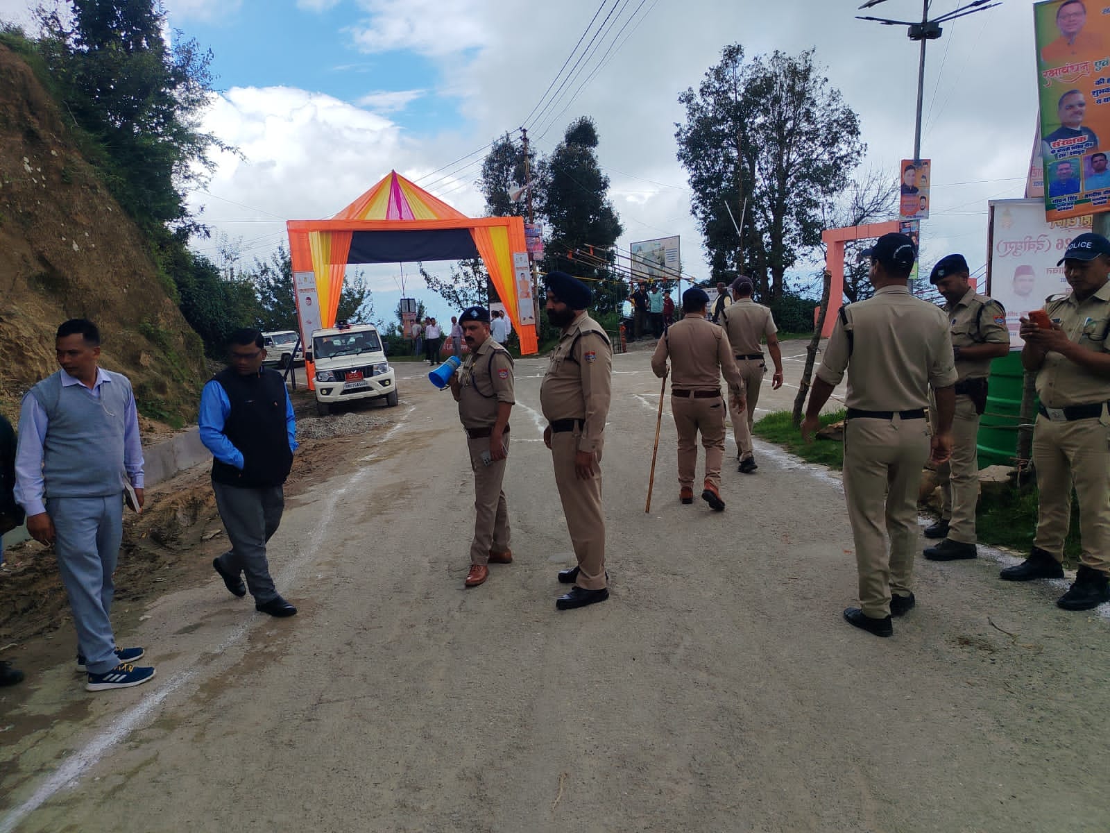 देवीधुरा बग्वाल मेले की सुरक्षा को लेकर चम्पावत पुलिस मुस्तैद।